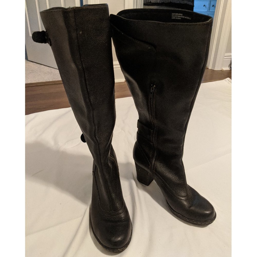 Born Tall Black Leather Boots